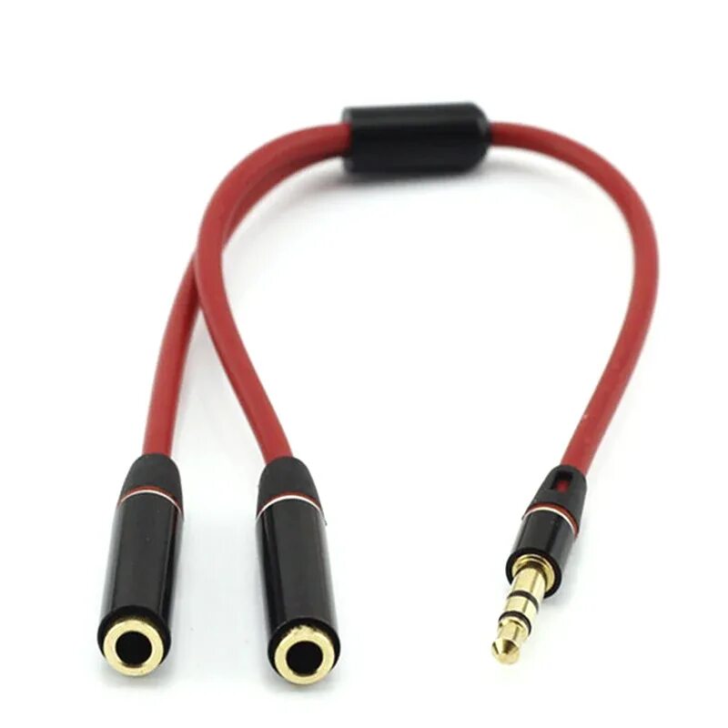 Купить разветвитель для подключения двух наушников 3.5mm Jack Microphone Headset Audio Splitter Cable Female To 2 Male Headphone Mi