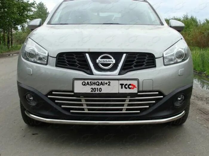 Купить решетку радиатора тюнинг ниссан кашкай Защита бампера TCC для Nissan для Qashqai+2 2008-2014: купить в интернет магазин