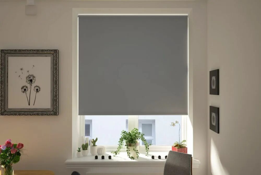 Купить рулонные шторы фото Bosa Slate Blackout Roller Blind Fabric roller blinds, Roller blinds, Blackout r