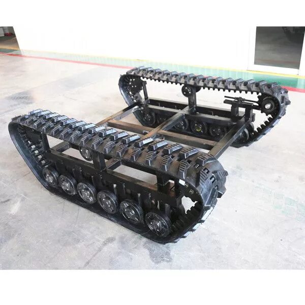 Купить самодельная гусеничная Rubber Tracked Chassis/Undercarriage for Small Machine (Size Adjustable) Homemad