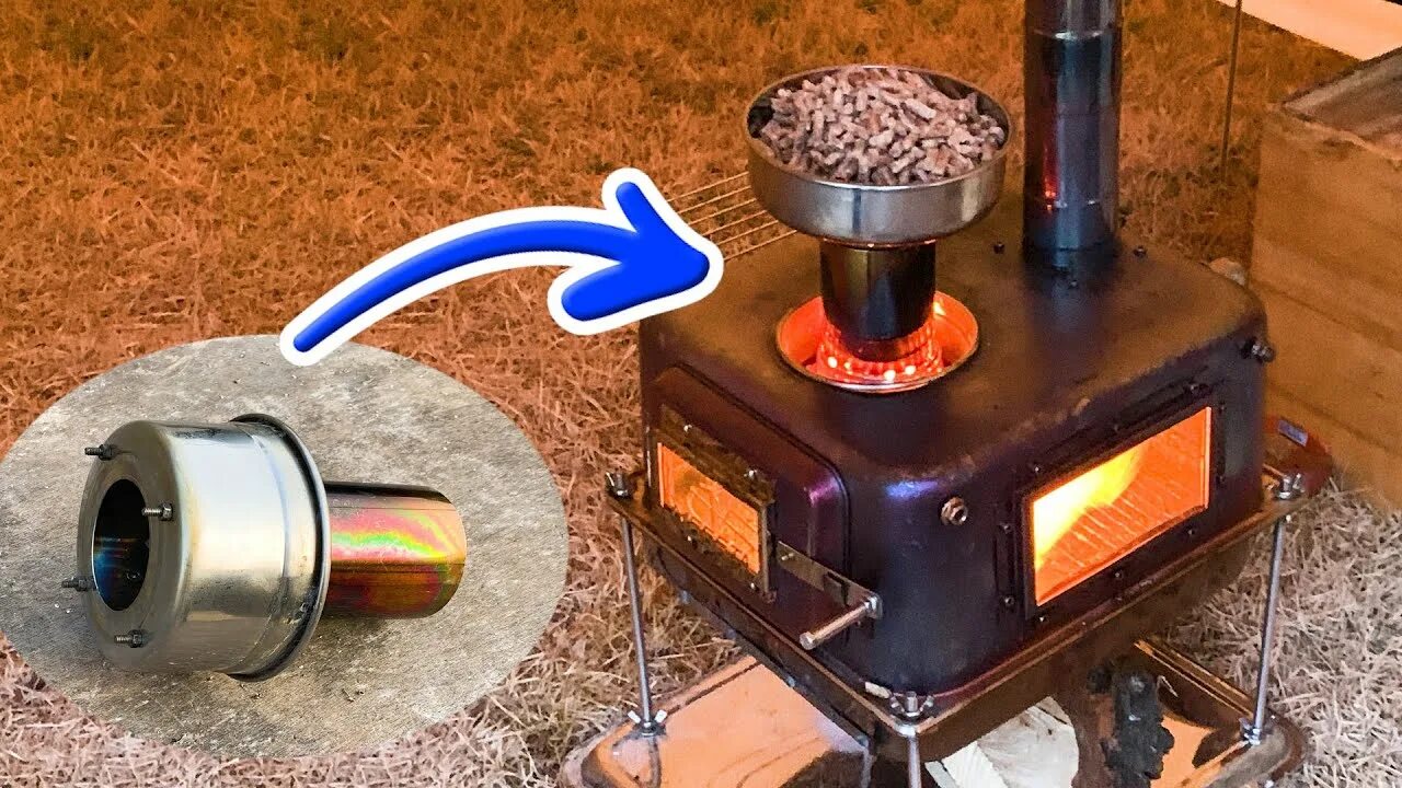 Купить самодельная печь Wood pellet stove burner made of abandoned bowl - YouTube
