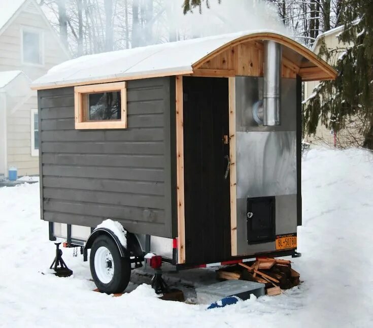 Купить самодельную баню Confessions of a Sauna Builder: My New Trailer Sauna Rob Licht Custom Saunas Mob