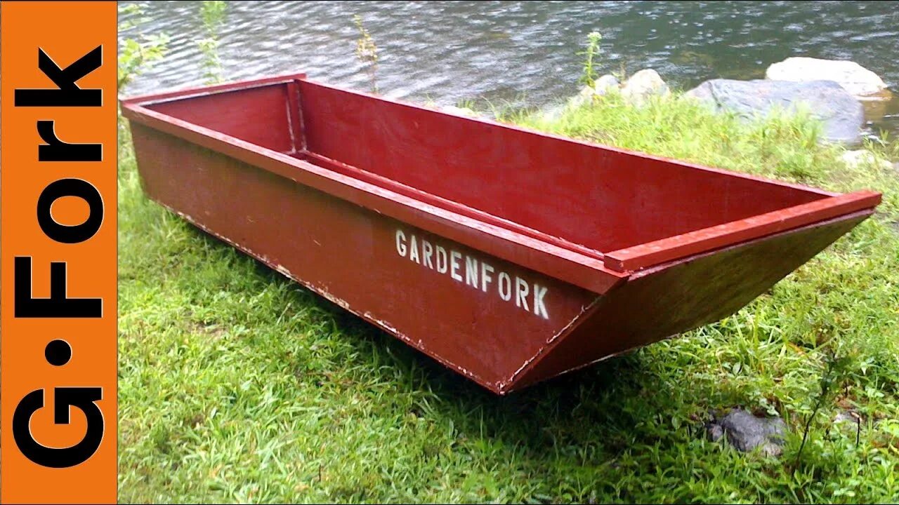 Купить самодельную лодку One Sheet Plywood Boat - GardenFork - YouTube