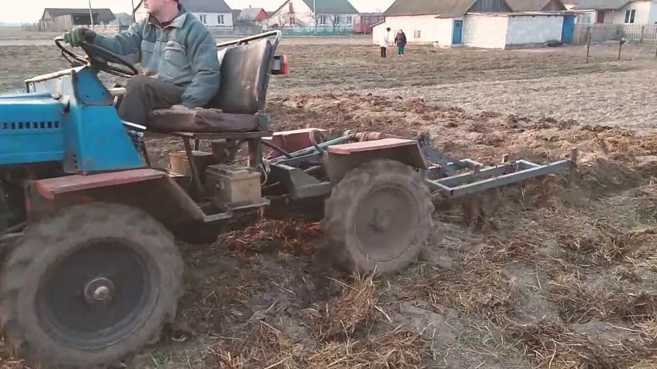 Купить самодельный мини трактор в пермском крае Самоделка. минитрактор пашет - YouTube