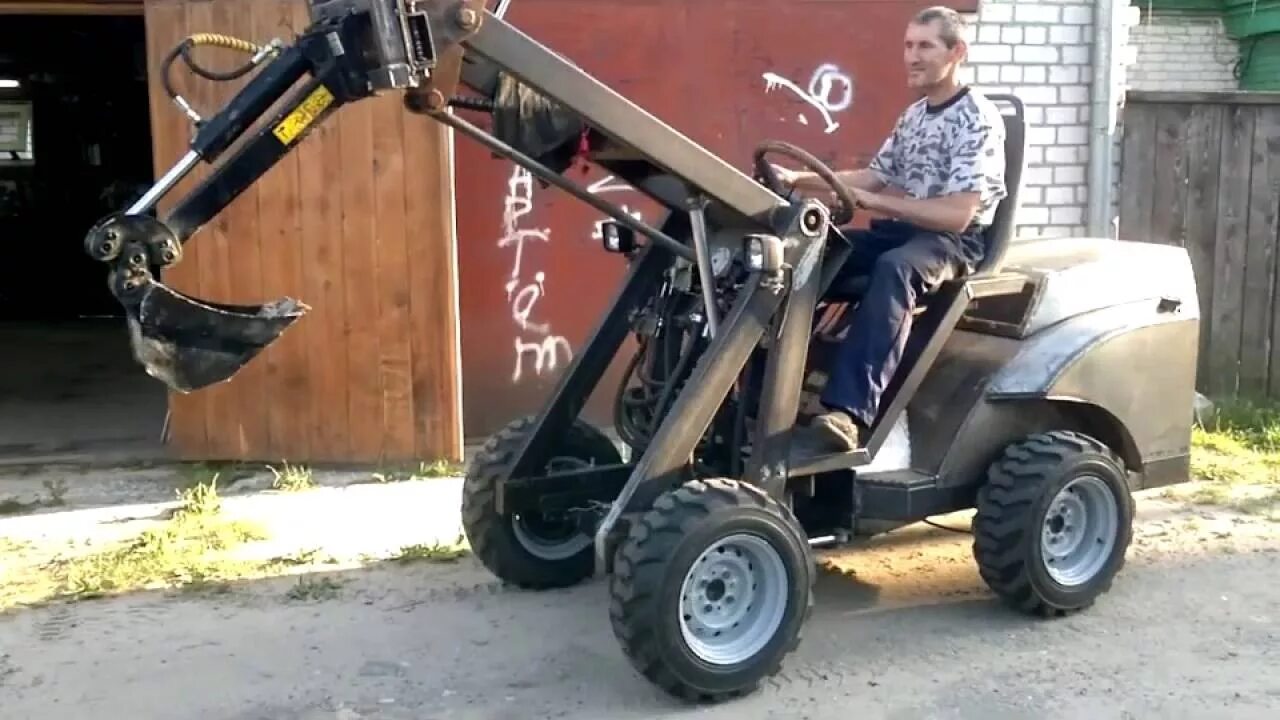 Купить самодельный погрузчик функциональный трактор-погрузчик ( экскаваторная насадка ) - YouTube