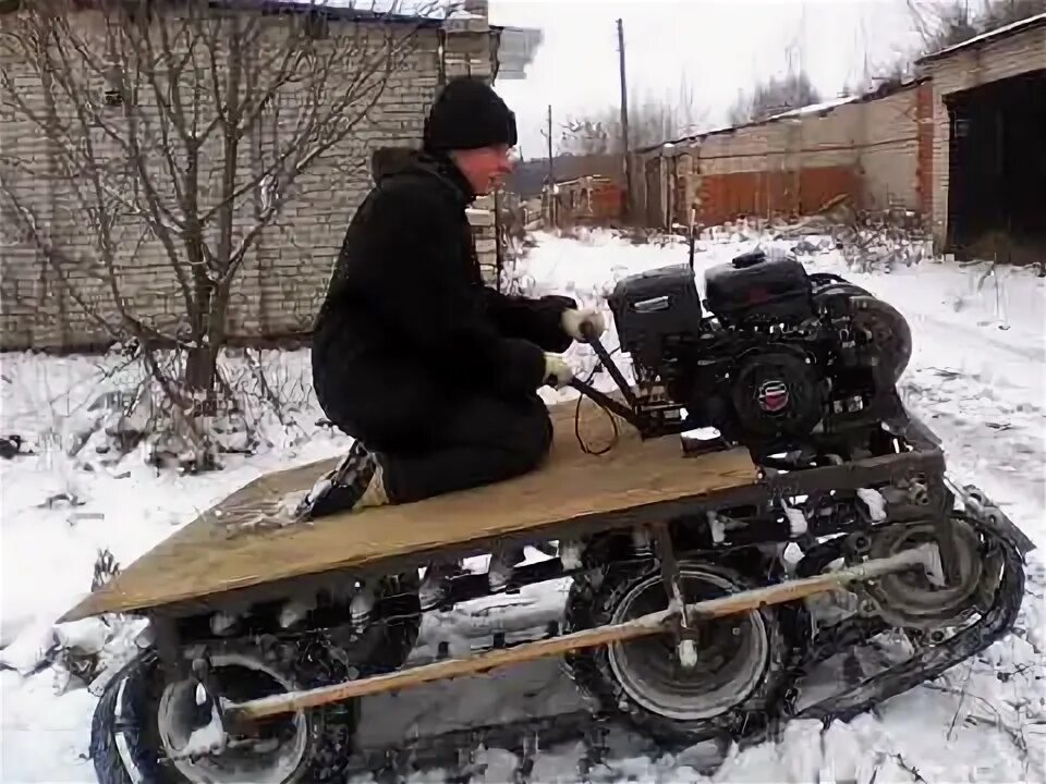 Купить самодельный снегоход Гусеничный снегоход самоделка - YouTube