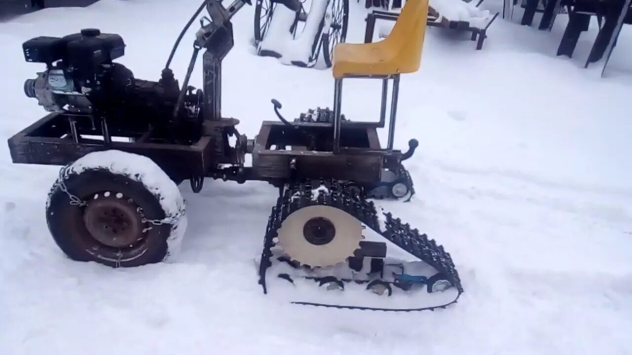 Купить самодельный трактор на бурановских гусеницах Самодельный Мини трактор на гусеницах.ЧАСТЬ 3. испытания - YouTube