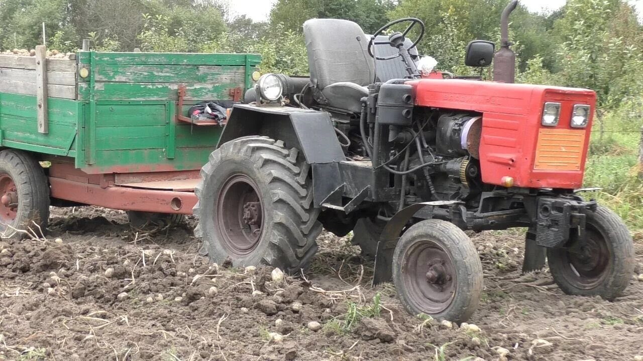 Купить самодельный трактор с двигателем т25 Detailed review of homemade tractor with D-21 engine - YouTube