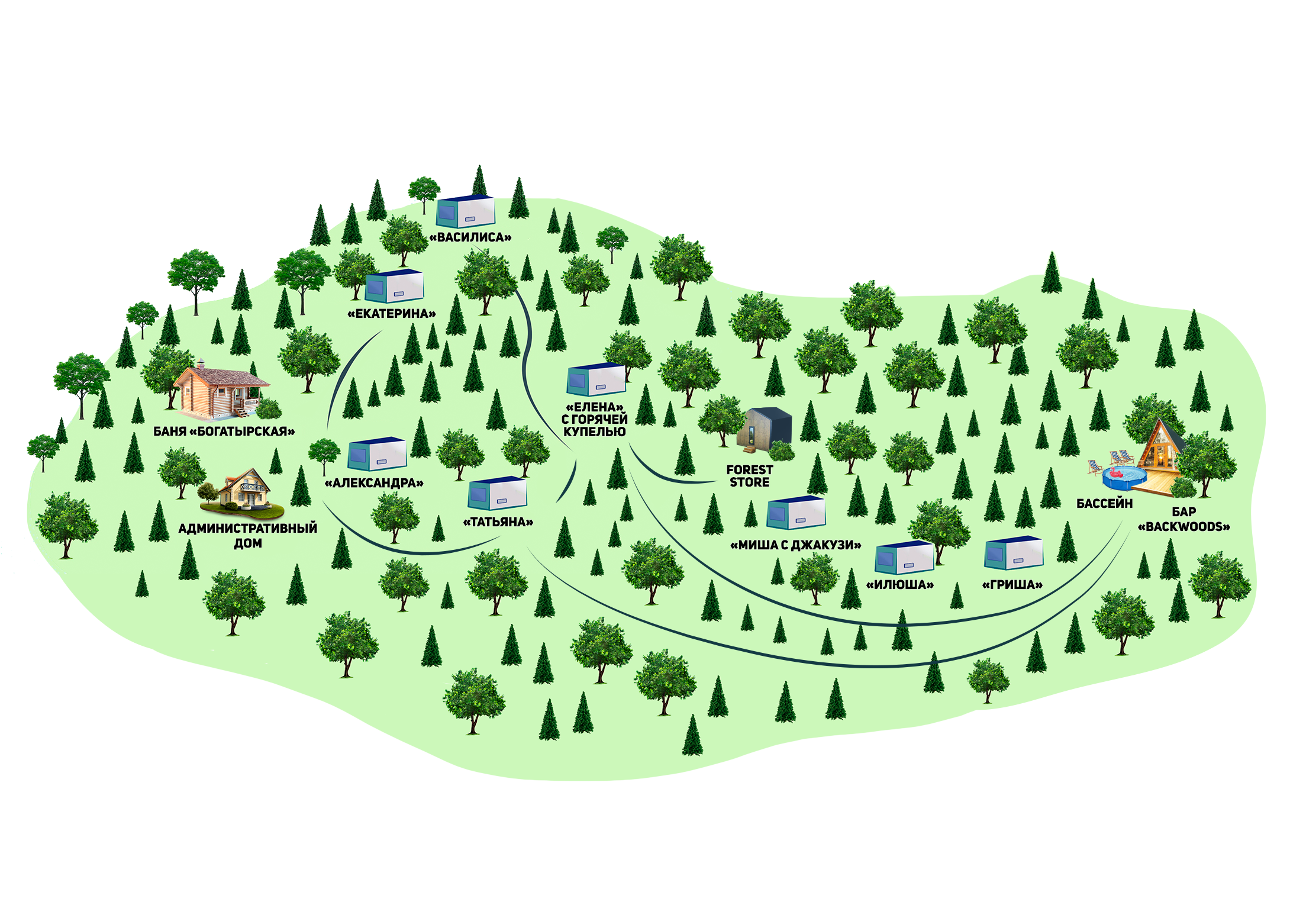 Лесной план фото ForestHouse - Лесной Домик