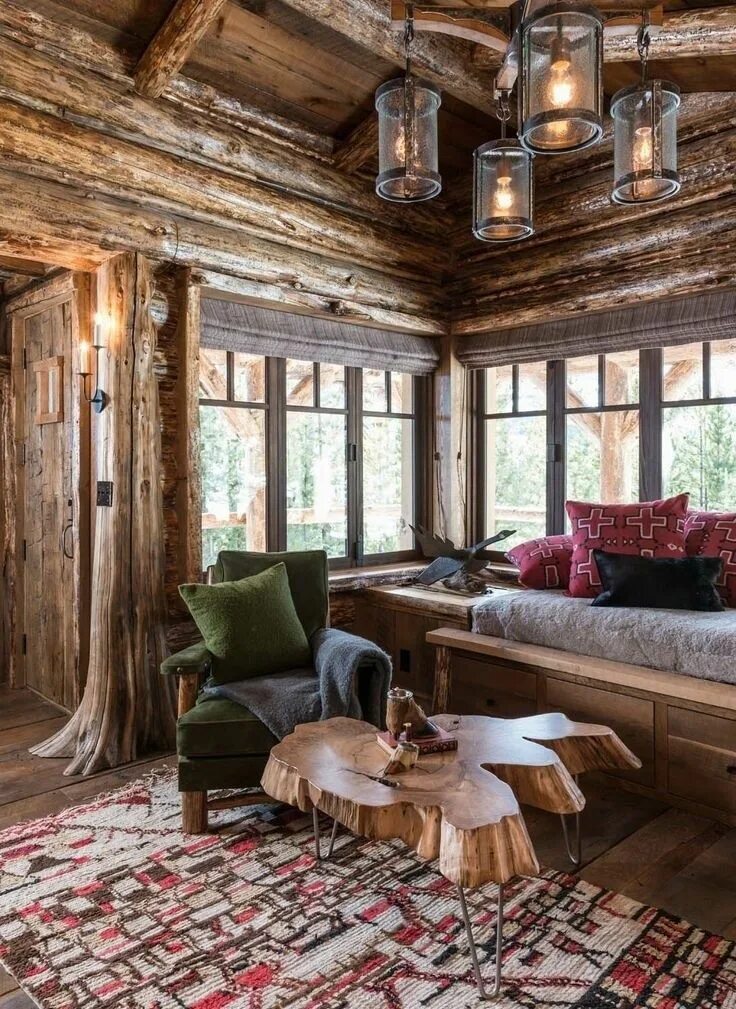 Лесной стиль в интерьере Pearson Design Group Cedarview Guest Cabin Log homes, Cabin living, Cabin interi