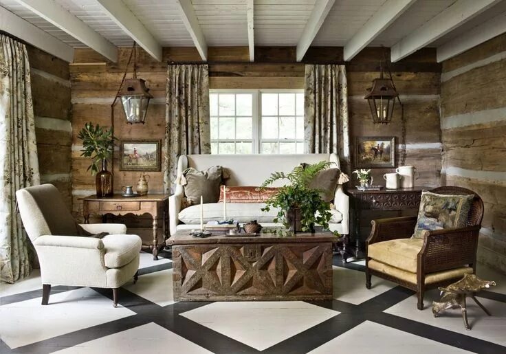 Лесной стиль в интерьере See more of Tammy Connor Interior Design's "Showhouses" on 1stdibs Cabin interio