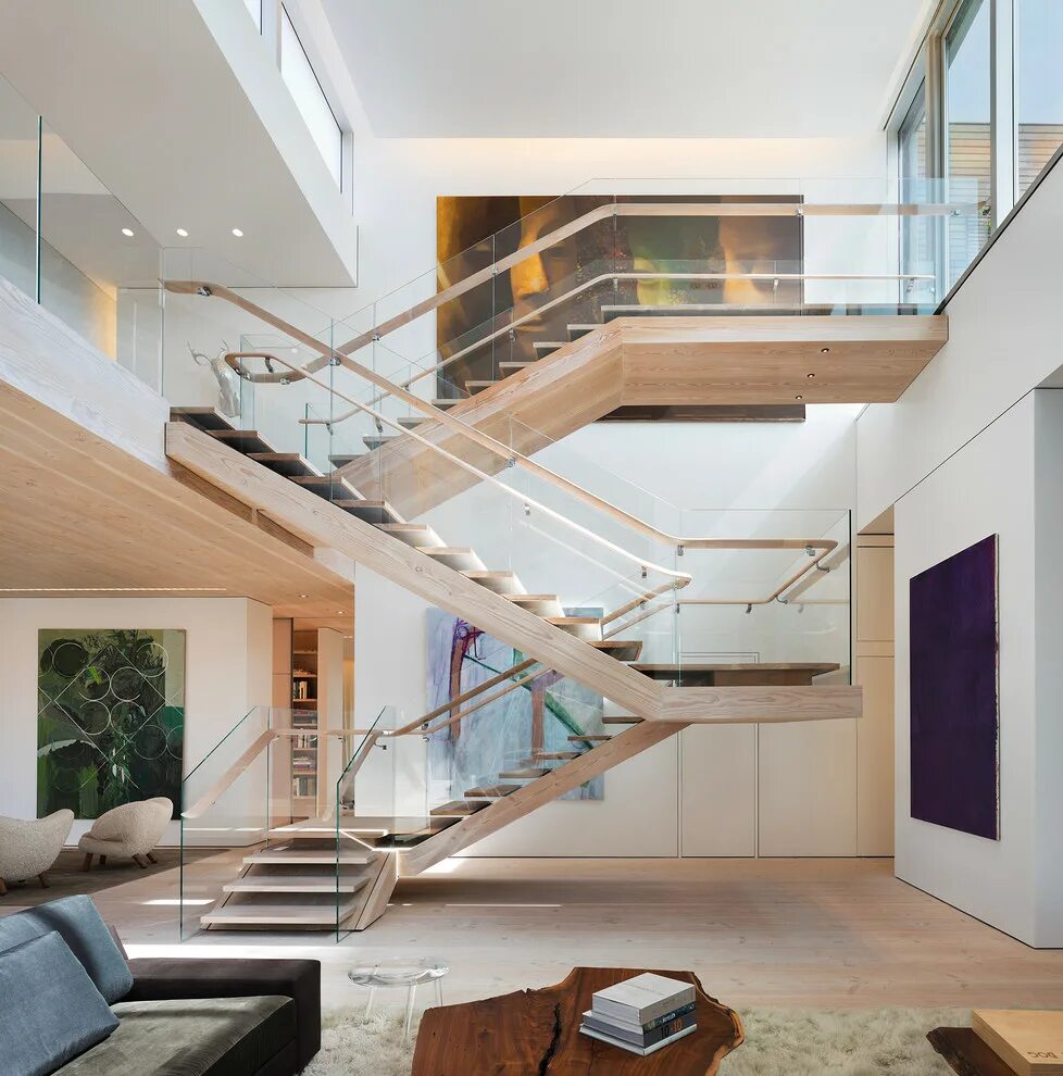Лестница двухэтажного дома внутри фото Soho Loft - Современный - Лестница - Нью-Йорк - от эксперта Gabellini Sheppard A