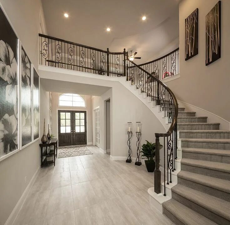 Лестница двухэтажного дома внутри фото Pin by Lisa Westmoreland on Room Ideas Stairs design, House stairs, Dream house