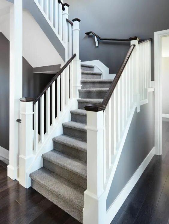 Лестница фото серый цвет Staircase Styles: What You Need to Know to Step it Up Traditional staircase, Sta