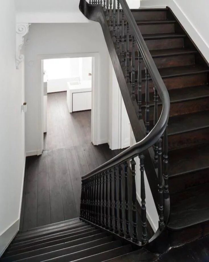 Лестница фото серый цвет Random Inspiration 273 Black stairs, House design, House