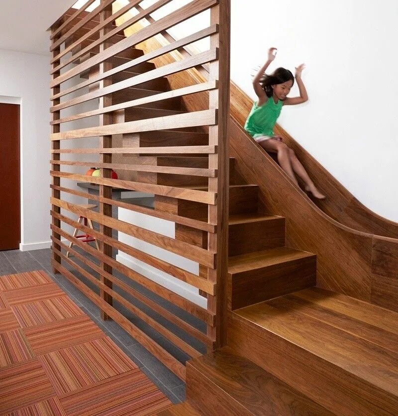 Лестница горка фото Pin on Мансарда Rustic stairs, Stairs design, Design