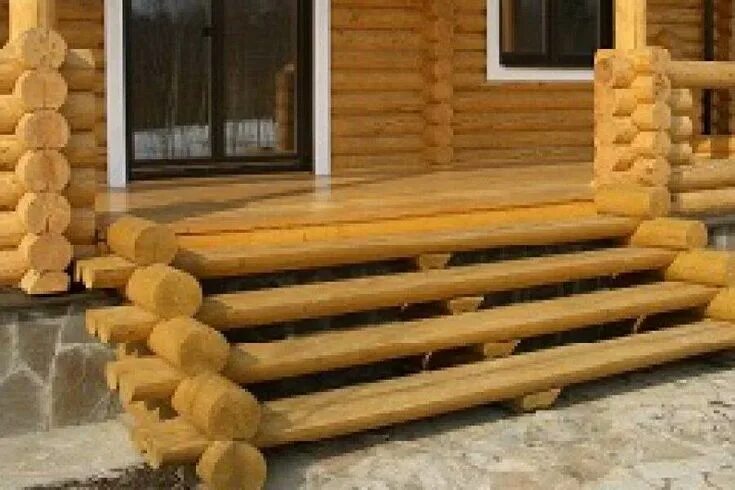 Лестница из бревна на крыльцо фото Пин на доске Лестницы из бревна Лестничные конструкции, Дом в деревенском стиле,