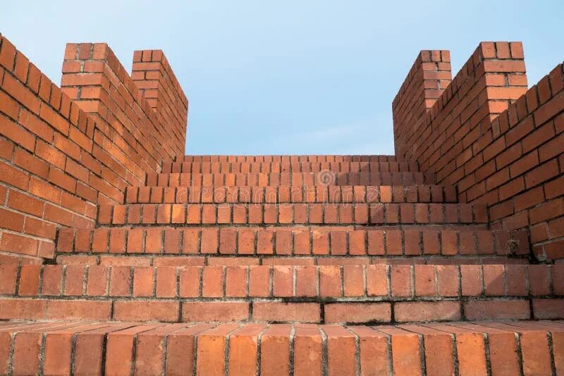 Лестница кирпичная фото 261 Stair Orange Brick Wall Stock Photos - Free & Royalty-Free Stock Photos from