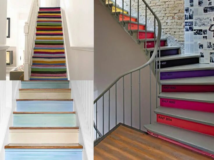 Лестница крашены фото Escaleras pintadas Diseño de escalera, Decoracion escaleras