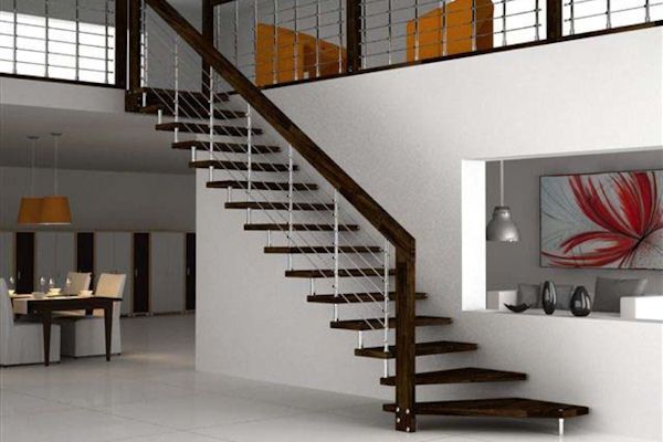 Лестница на больцах фото Revestimento para escada interna Revestimento para escada, Escadas internas e Es