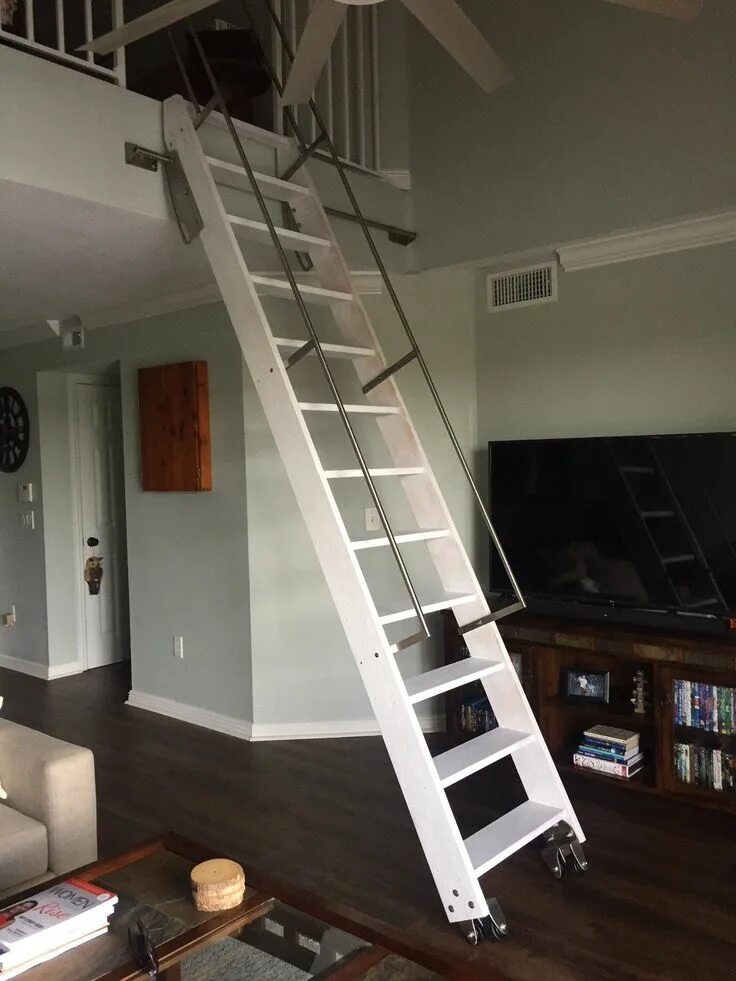 Лестница на чердак на улице фото Custom Ship Ladders, Narrow & Alternating Tread Stair Acadia Stairs Stairs desig