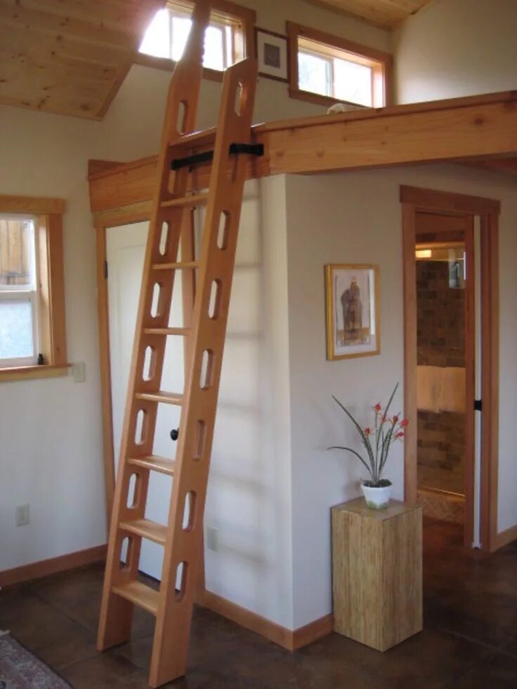 Лестница на чердак своими руками фото Conscious Construction: Consult, Design, Build Tiny house stairs, Loft ladder, L
