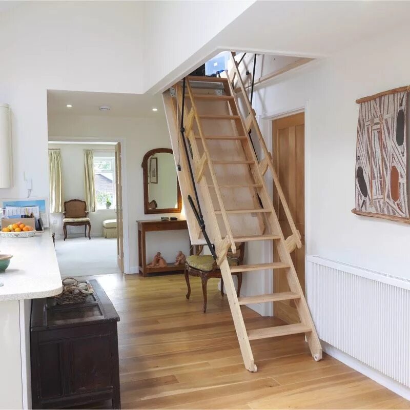 Лестница на чердак в частном доме фото Loft Centre Sandringham Electric Folding Wooden Stairway Loft ladder, Loft stair