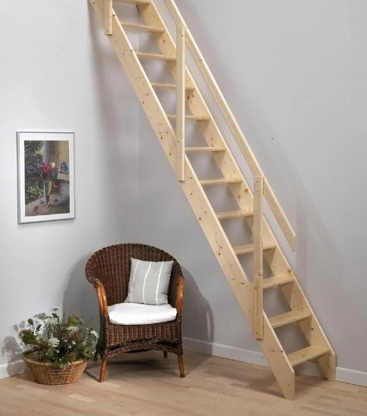 Лестница простая фото Review of the Dolle Madrid Wooden Space Saving Staircase Kit Idées escalier, Ame