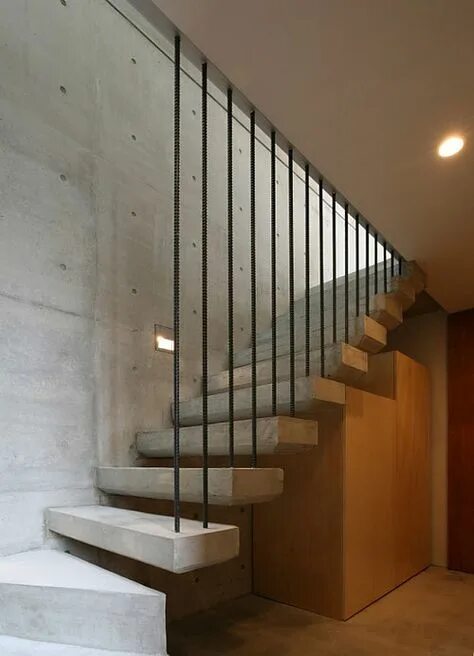 Лестница с перилами до потолка фото 10 популярных идей на тему "cement stairs" для вдохновения