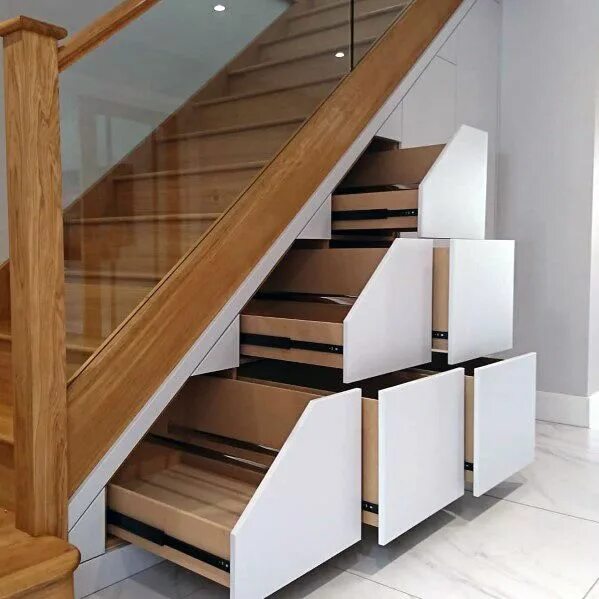 Лестница со шкафами фото 55 Unique Under Stairs Ideas for a Functional Makeover Staircase storage, Stair 