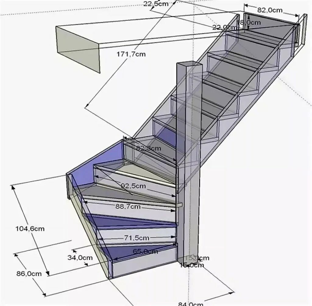Лестница в доме фото с размерами Staircase Information And Details Under Construction - Engineering Discoveries S