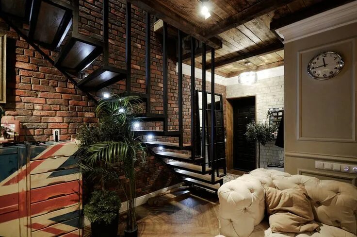 Лестница в интерьере загородного дома ALLARTSDESIGN-has-designed-an-elegant-and-modern-family-apartment-full-of-charm-
