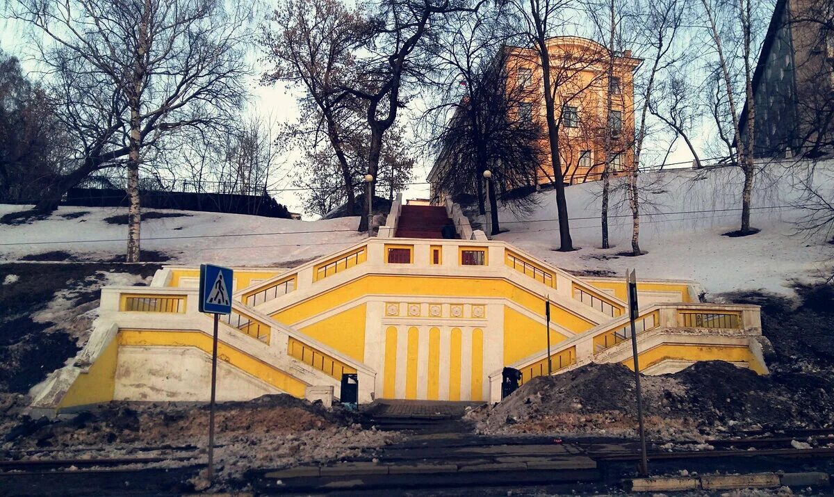 Лестница в нижнем новгороде фото Двойник Чкаловской лестницы в Нижнем Новгороде Travelblognn Елена Митягина Дзен