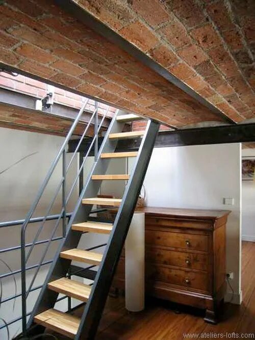 Лестница в подвал фото Escalier : 28 idées de design pour aménager un loft Loft stairs, Stairs design, 