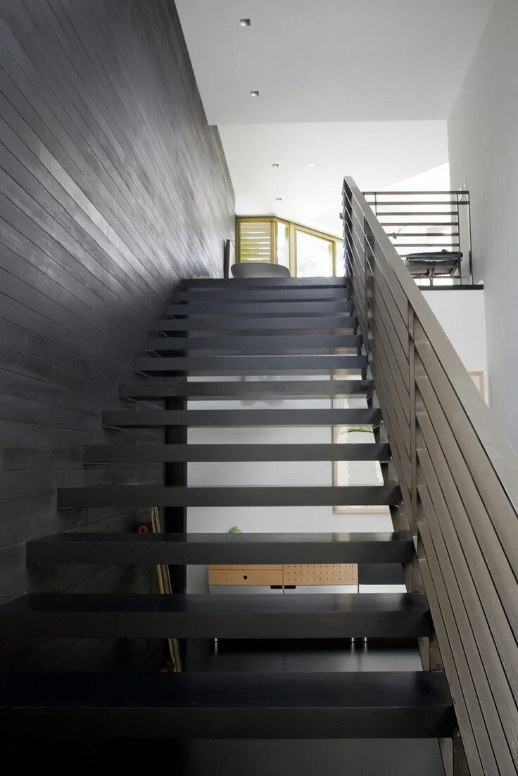 Лестница в сером цвете в интерьере Photo 27 of 33 in Designed In-House House staircase, House, Entry stairs