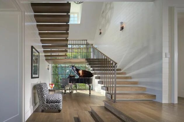 Лестница в современном интерьере в доме 18 superbes idées de décoration de foyer avec piano - Decoration interieur - Dec