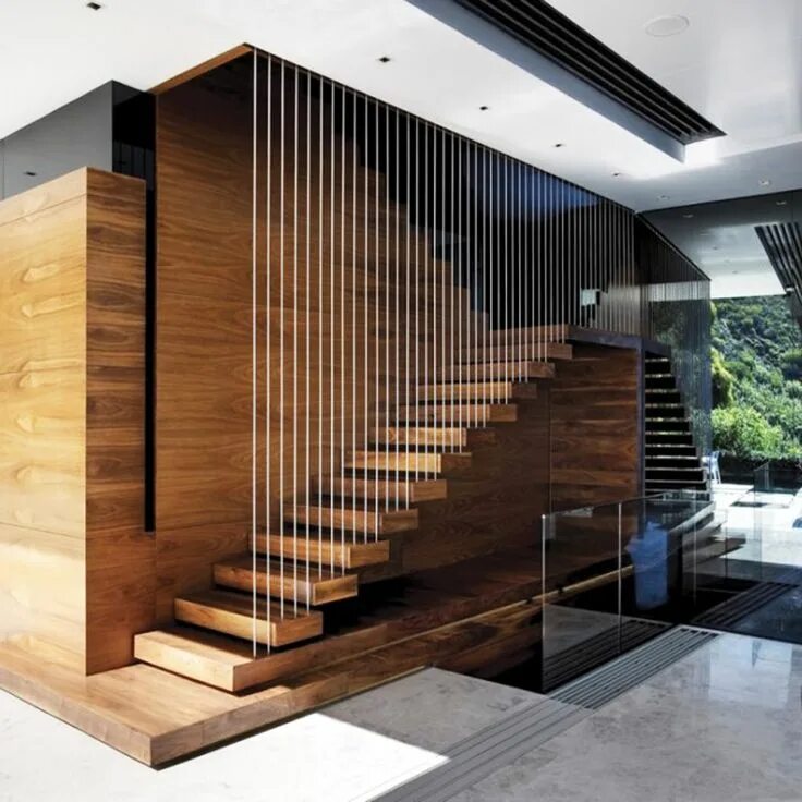 Лестница в современном интерьере в доме Unique stair from Source-Book.com Contemporary staircase, Contemporary stairs, M