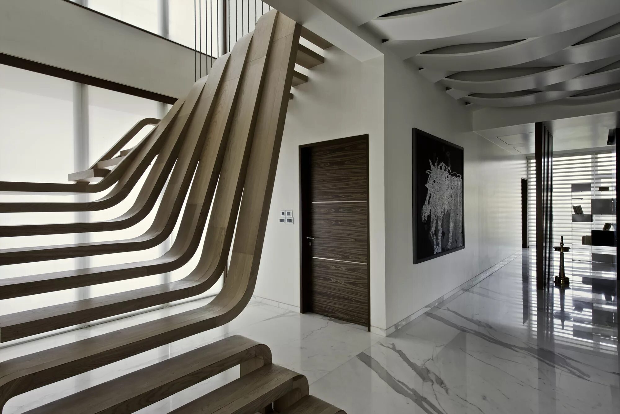 Лестница в современном стиле в интерьере Gallery of SDM Apartment / Arquitectura en Movimiento Workshop - 19