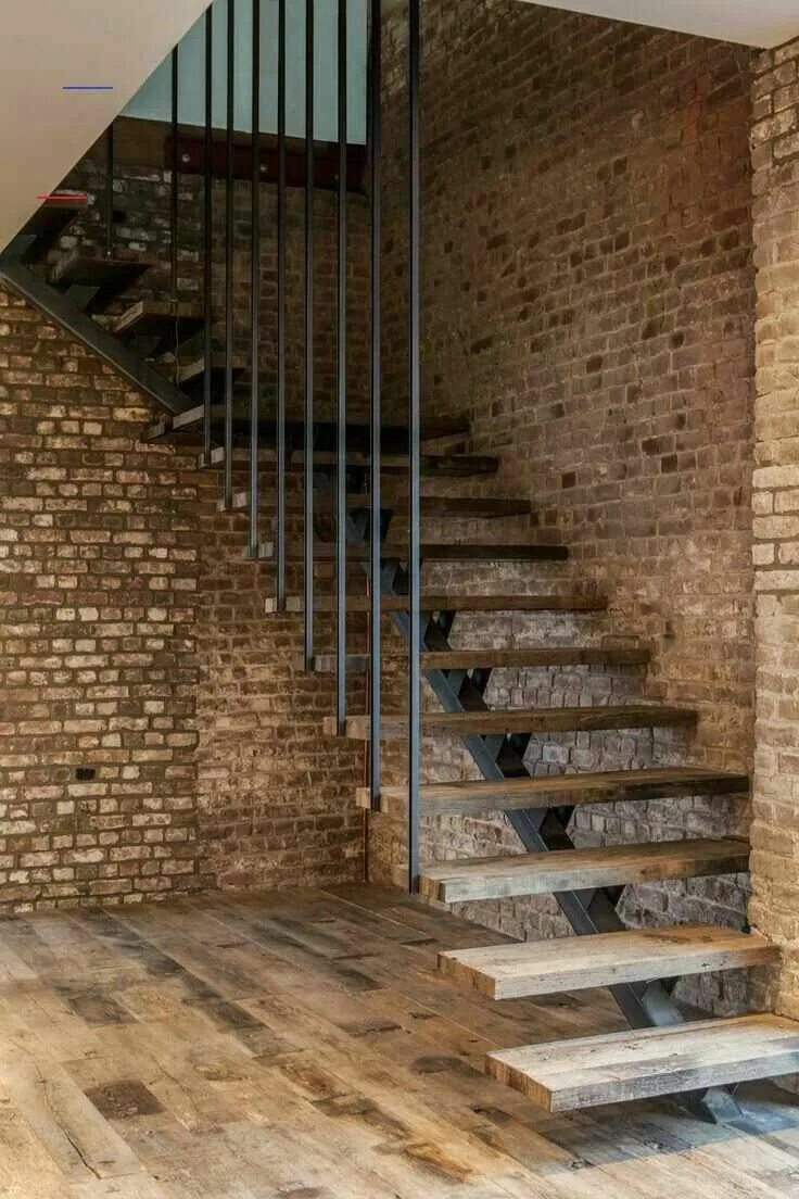 Лестница в стиле лофт Industrial Loft Floating Staircase Design Industrial staircase design, Contempor