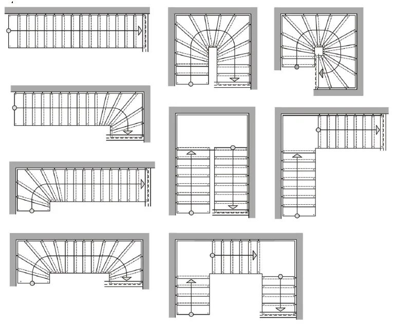 Лестница вид сверху чертеж Маршевая лестница на больцах Магия М - Scale Decor