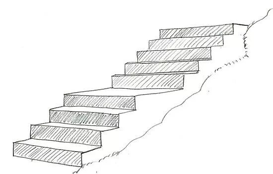 Лестница вверх чертеж How to Draw Stairs How to draw stairs, Step by step drawing, Staircase art