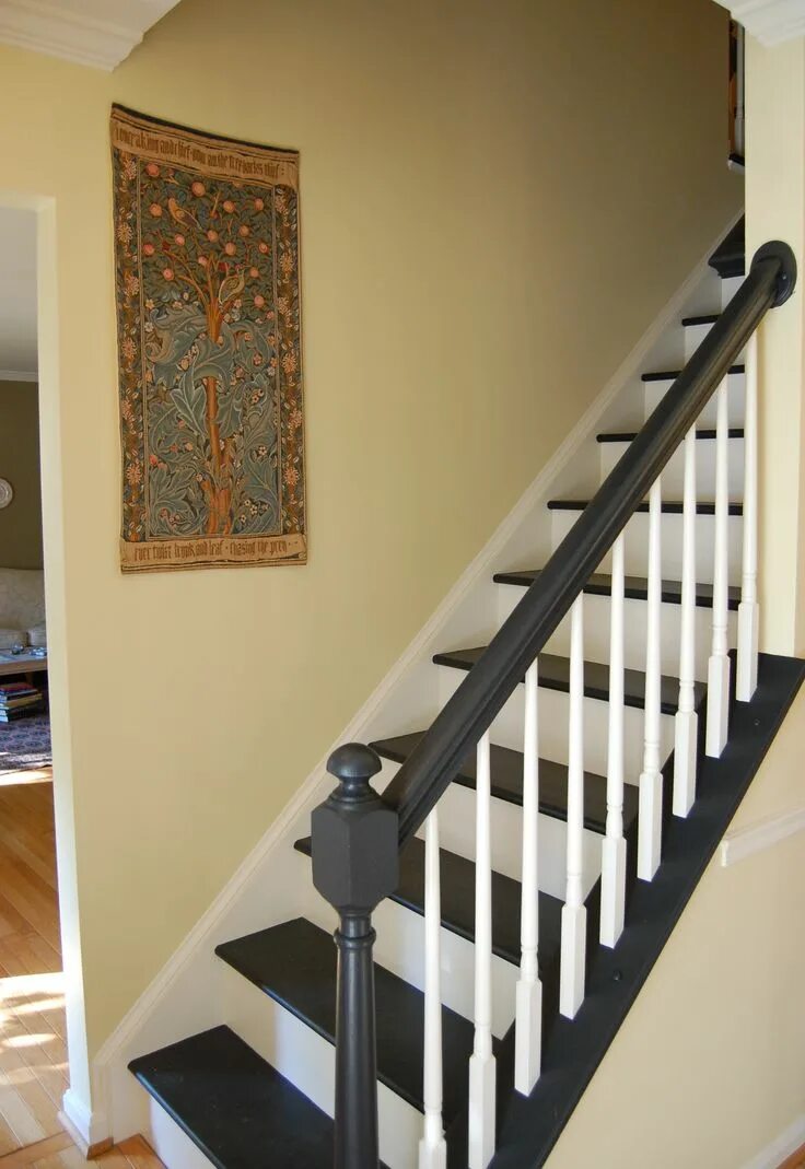 Лестницу покрасить в частном доме фото Tuscan Blue Design Design Sense & Sensibility Porch and floor enamel, Stair rail