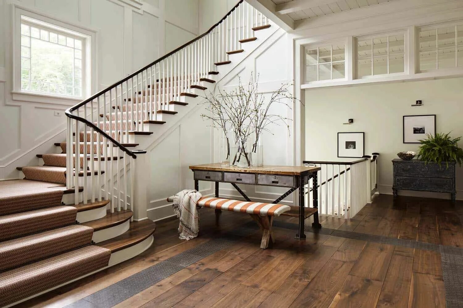Лестницы двери в интерьере Whimsical shingle-style home features fabulous living on Lake Geneva Staircase d