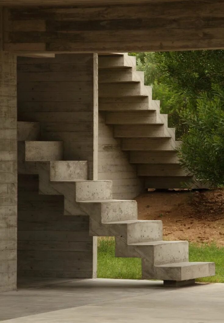 Лестницы фото бетон Costa Esmeralda House by BAK Arquitectos Concrete stairs, Concrete staircase, Ex
