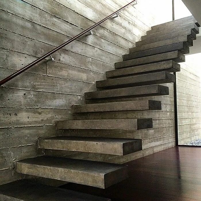 Лестницы фото бетон Awesome Floating Concrete Stairs - Concrete Wave Design Concrete Countertops, Fi