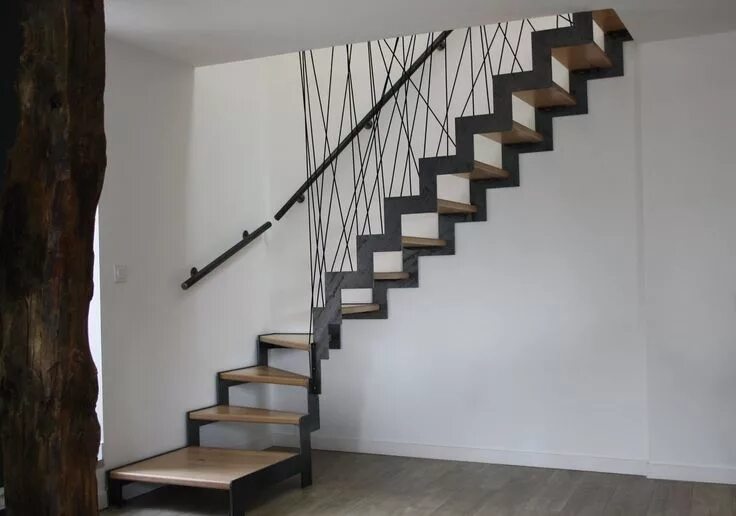 Лестницы из арматуры фото garde corps en cordes - Recherche Google Idées escalier, Decoration escalier, Ba