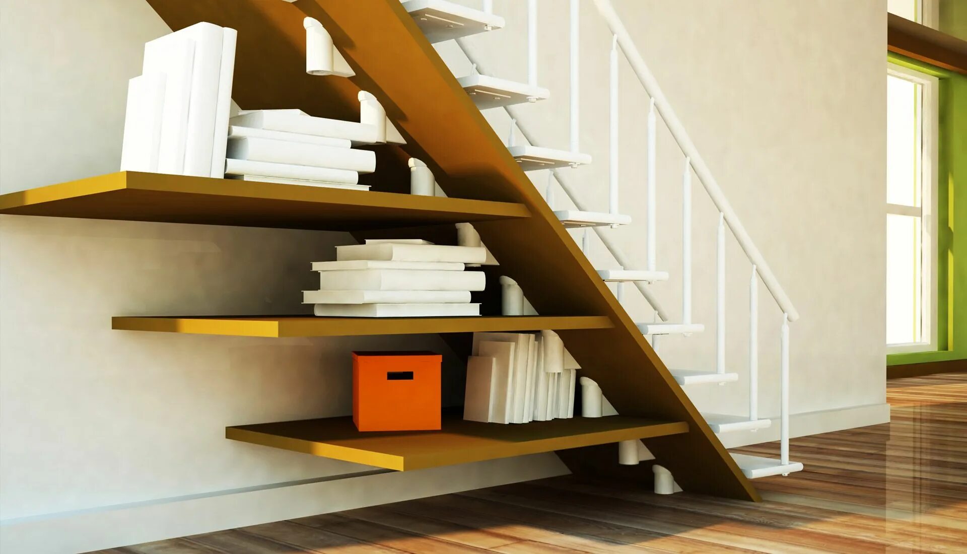 Лестницы полки фото You’ve Been Wondering How to Use the Space Under the Stairs? - We Have Pretty Am