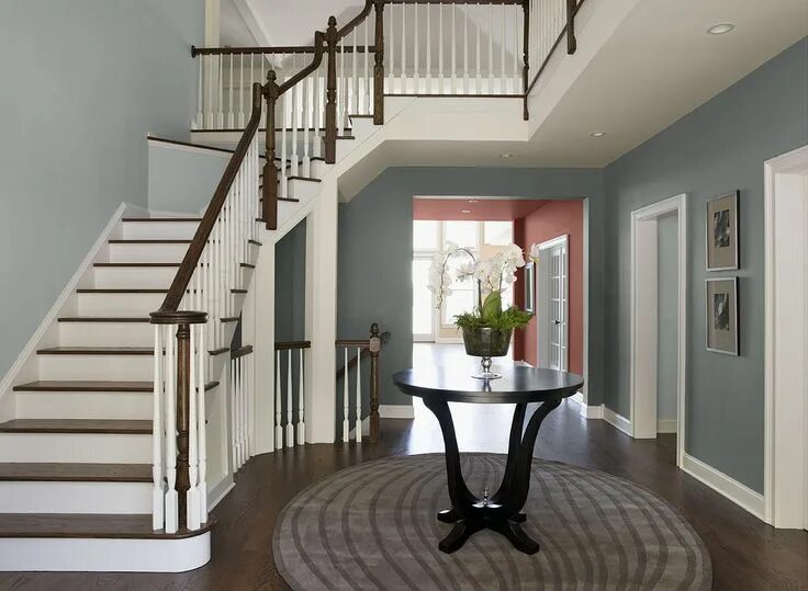 Лестницы в частном доме фото схемы Colour a Room Benjamin Moore House design, Home, Sweet home