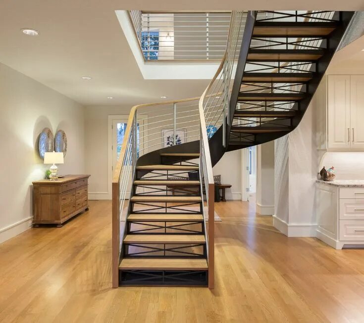 Лестницы в частном доме фото схемы Elegant and Functional Modern Spiral Staircase