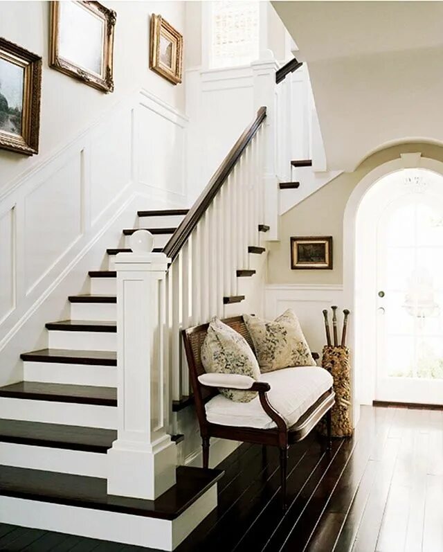 Лестницы в доме деревянные в интерьере Wonderful foyer, great arched doorway My dream home, House design, Home